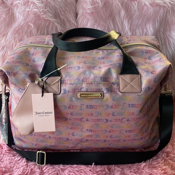 🌈Juicy Couture Rainbow Taffy Word Play Weekender🌈 - Picture 1 of 11